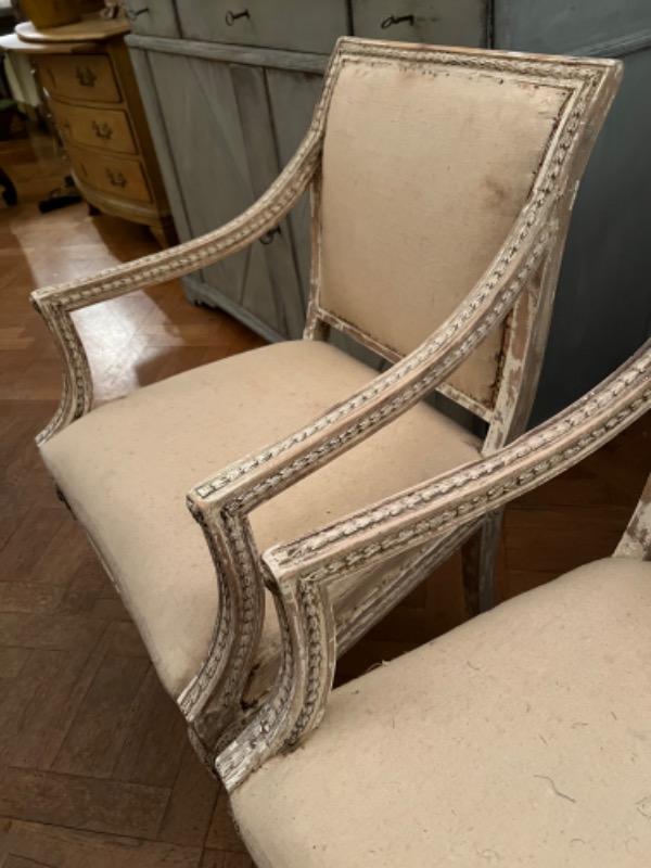 Pair Gustavian armchairs