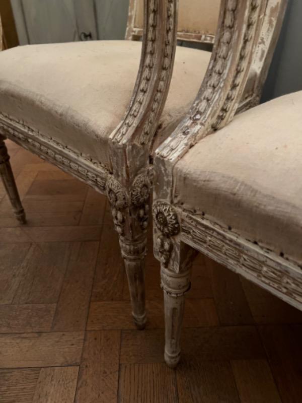 Pair Gustavian armchairs